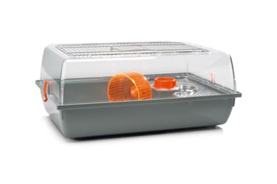 Produktbild von Beeztees Kleintierkäfig Hamsterkäfig Alex grau/orange