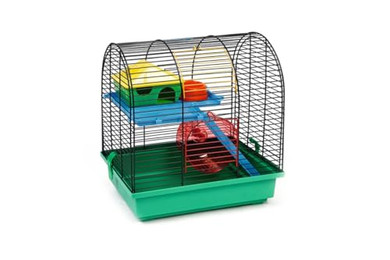 Produktbild von Beeztees Kleintierstall Grim2 Hamsterkäfig schwarz/grün