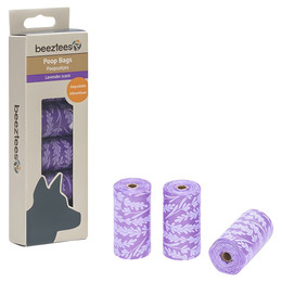 Produktbild von Beeztees Kotbeutel abbaubar Lavendel, Inhalt: 6 x 15 Stück