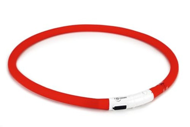 Produktbild von Beeztees LED Leuchthalsband Dogini rot - 70 cm