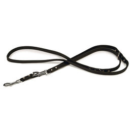 Beeztees Leder-Hundeleine verstellbar schwarz - 200 cm – Bild 1 von 2