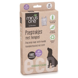 Produktbild von Beeztees Minus One Kotbeutel mit Griff Lavendelduft - 60 Stk.