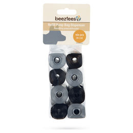 Produktbild von Beeztees Nachfüllpack Kotbeutel schwarz/grau - 8 x 20 Stk.