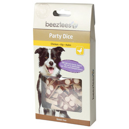 Produktbild von Beeztees Party Dice Hundesnack mit Hühnchen, Fisch und Käsegeschmack - 8 x 100 g