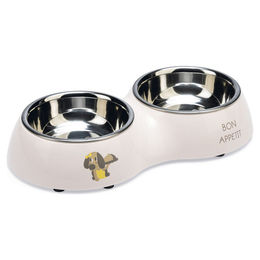 Produktbild von Beeztees Puppy Droppy Dinner Set Hund Kunststoff Edelstahl Rosa