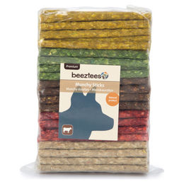 Produktbild von Beeztees Rinderhaut Salamirollen Mix - 100 x 950 g