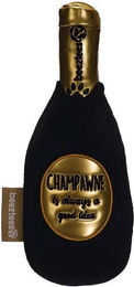 Produktbild von Beeztees Tierkuscheltier Hundespielzeug Champagnerflasche schwarz