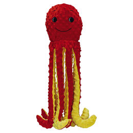 Produktbild von Beeztees Tierkuscheltier Hundespielzeug Oktopus Amy rot