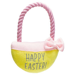 Produktbild von Beeztees Tierkuscheltier Hundespielzeug Osterkorb aus Plüsch Happy