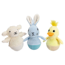 Produktbild von Beeztees Tierkuscheltier Katzenspielzeug Oster Wobbler Kaninchen Küken Lamm