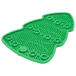 Produktbild von Beeztees Weihnachtsbaum Leckmatte aus Silikon grün