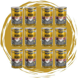 Belcando Baseline Huhn - getreidefreies Nassfutter mit Distelöl 2x6x400g, Nassfutter für: Hunde – Bild 1 von 5