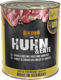 Produktbild von Belcando Feuchtnahrung Huhn & Ente mit Hirse & Karotten - 6 x 800 g