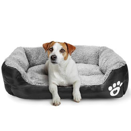 Produktbild von BELLE VOUS Schwarzes Hunde- und Katzenbett mit Memory Foam