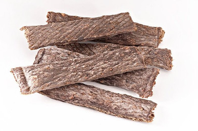 Produktbild von Bellfor Fleischstreifen Ziege Hundesnack - 100 g