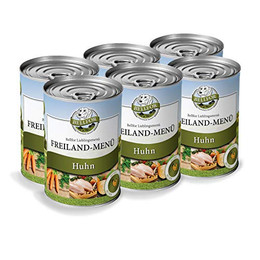 Produktbild von Bellfor Freiland-Menü Nassfutter für Hunde mit Huhn - 6 x 400 g