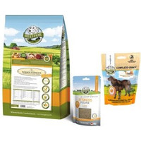 Produktbild von Bellfor Futterset für Windhunde mit getreidefreiem Trockenfutter, Gelenke-Snack und Fitness Pulver