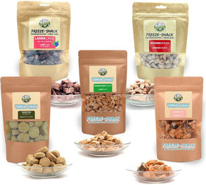 Produktbild von Bellfor Gefriergetrocknete Freeze-Snacks für Hunde - 5 x 50 g