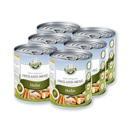 Produktbild von Bellfor Getreidefreies Nassfutter für Hunde mit Huhn Freiland-Menü - 6 x 800 g