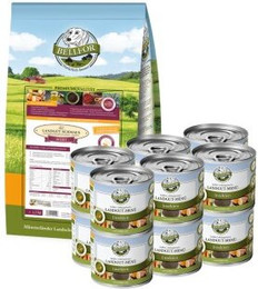 Produktbild von Bellfor Landgut-Menü und Landgut-Schmaus Mini Sparset für kleine allergische Hunde - 12 x 200 g