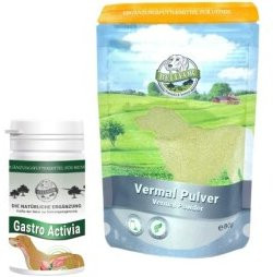 Produktbild von Bellfor Sparset für Hunde mit Ergänzungsfuttermitteln – Vermal (80 g) und Gastro Activia (80 g)