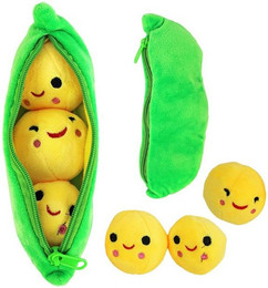 Produktbild von BEMIRO Tierkuscheltier Edamame Stofftier Erbsen in Plüsch Schote