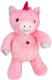 Produktbild von BEMIRO Tierkuscheltier Einhorn Plüsch mit Glitzerherz