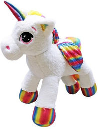 Produktbild von BEMIRO Tierkuscheltier Einhorn XXL Regenbogen mit Flügeln