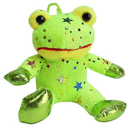 BEMIRO Tierkuscheltier Frosch Plüschtier klein Fritz mit Glitzersternen – Bild 1 von 6