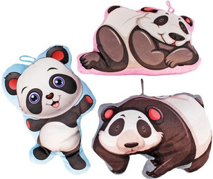 Produktbild von BEMIRO Tierkuscheltier Panda Kuschelkissen mit Schlaufe