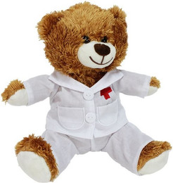 Produktbild von BEMIRO Tierkuscheltier Teddybär Doktor im Arztkittel - 23 cm