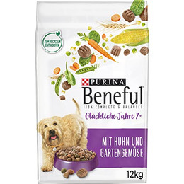 Produktbild von Beneful Glückliche Jahre 7+ Senior Hundefutter mit Huhn und Gartengemüse - 12 kg