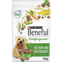 Produktbild von Beneful Purina Wohlfühlgewicht mit Huhn und Gartengemüse - 12 kg