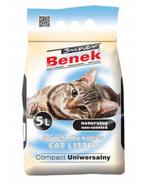 Produktbild von BENEK Super Benek Katzenstreu Universal kompakt weiß und himmelblau - 5 l