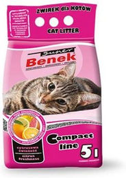 Produktbild von BENEK Super benek kompakt Zitrusfrische Bentonit-Katzenstreu - 5 l