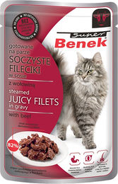 Produktbild von BENEK Super Filets in Sauce mit Rindfleisch - 28 x 85 g