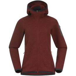 Produktbild von Bergans Damen Hoodie Kamphaug Knitted Weinrot