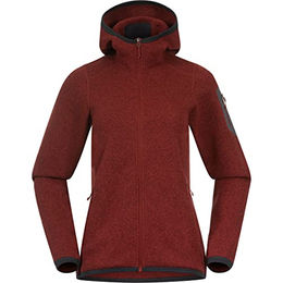 Produktbild von Bergans Damen Hoodie Kamphaug Knitted Weinrot