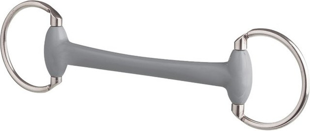 Produktbild von Beris Olivenkopfgebiss Medium, grau, Ring 7,5 cm, Stange 14 cm