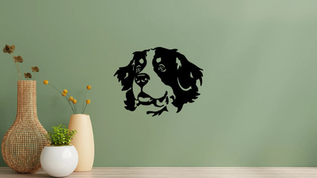 Produktbild von Berner Sennenhund Kopf Wandtattoo Wandbild Wandsticker Wandaufkleber Wanddekoration