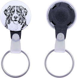 Produktbild von Bernese Mountain Dog, Berner Sennenhund - keychain with a dog portrait, pendant with the brand's own Art-Dog graphics