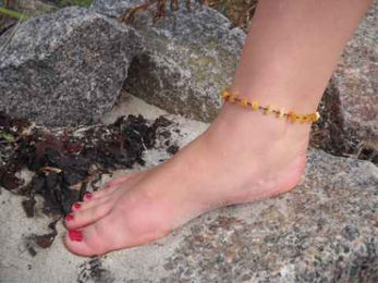 Produktbild von Bernstein Fusskettchen oder ein Kettchen für einen kleinen Hund