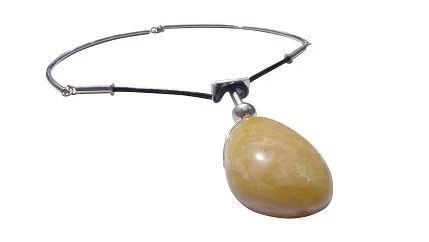 Produktbild von Bernstein Silbercollier Delicia UNIKAT