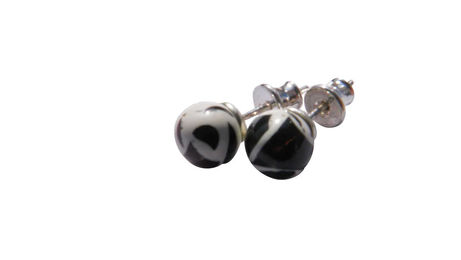 Produktbild von Bernstein Silberohrstecker Dalmatiner