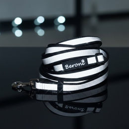 Beroni Schleppleine Katzenleine reflektierend verstellbar 3m & 5m lang, Hochwertige Leine für Katzen schwarz hell leuchtend im Dunkeln – Bild 1 von 8