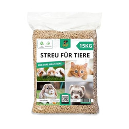Produktbild von Best for Pets Katzenstreu 100% natürliche Bio-Streu für Haustiere - 15 kg