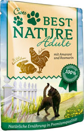 Produktbild von Best Nature Cat Adult Kaninchen mit Huhn & Amarant - 16 x 85 g