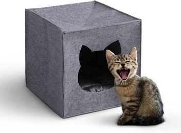 Produktbild von Bestlivings Katzenhöhle Filz für Regale mit Kuschelkissen