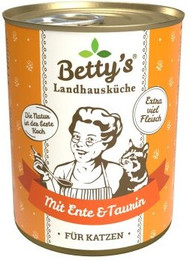 Produktbild von Betty's Landhausküche Ente & Geflügel Katzenfutter - 6 x 800 g