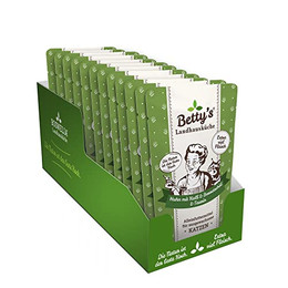 Produktbild von Betty's Landhausküche Frischebeutel Nassfutter Katze Huhn & Kalb mit Borretschöl - 12 x 100 g
